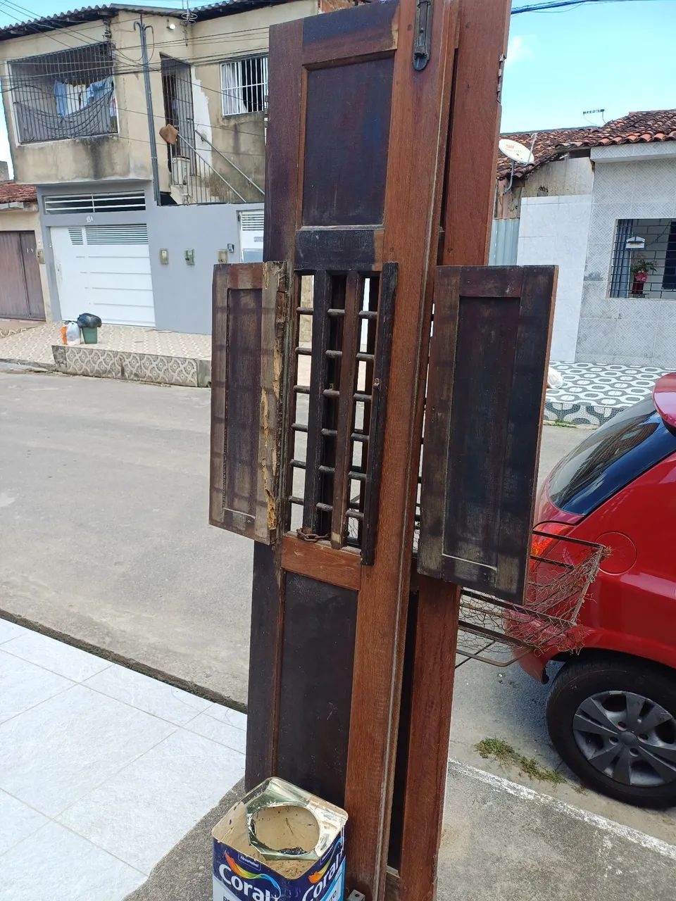 Porta de Jatoba 2 folhas , 80 cm largura X 2,10 de altura