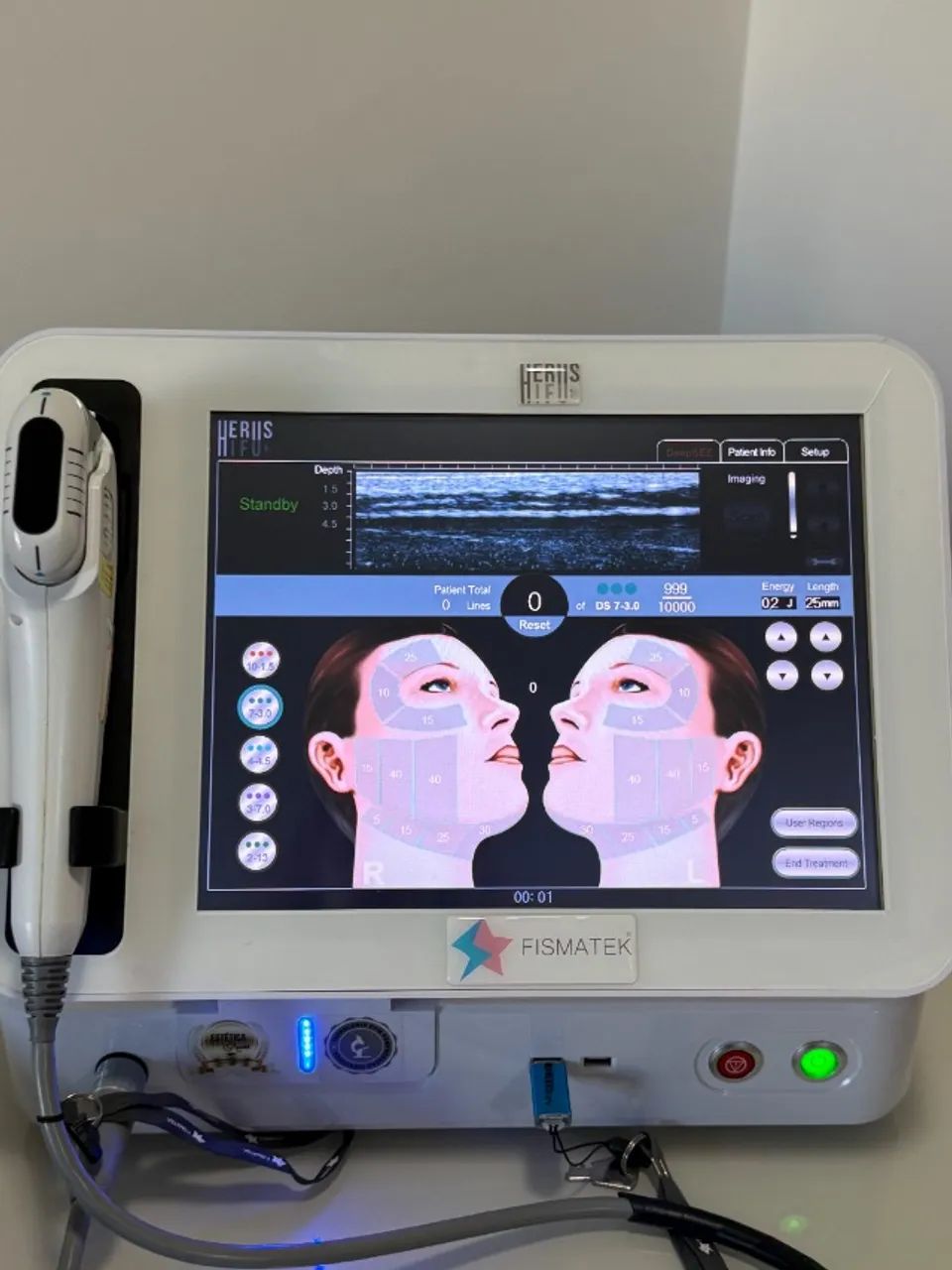 Ultrassom Microfocado Herus Hifu Fismatek C/ Nota Fiscal + 2 ponteiras - Foto 4