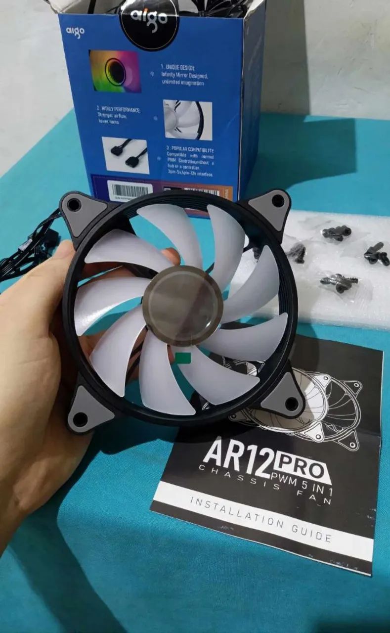 Kit de 5 Fans Aigo AR12 PRO, ARGB - Foto 2