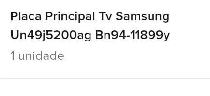 Vendo placa de smart TV Samsung 49 polegadas