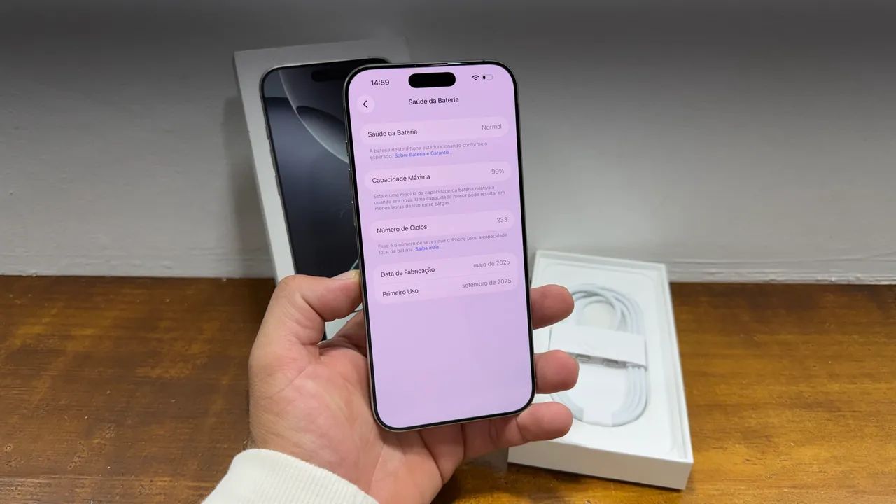 iphone 16 Pro Max 256GB Branco - semi novo  - Foto 4