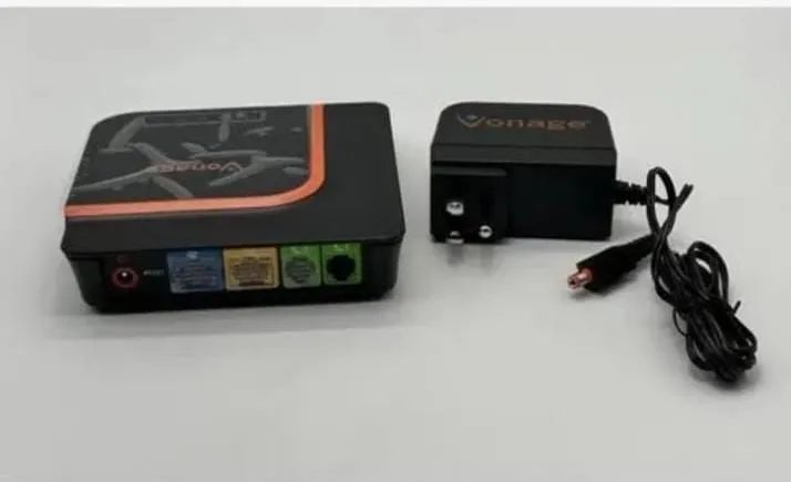 VoIP Vonage com fonte padrão europeu e manual