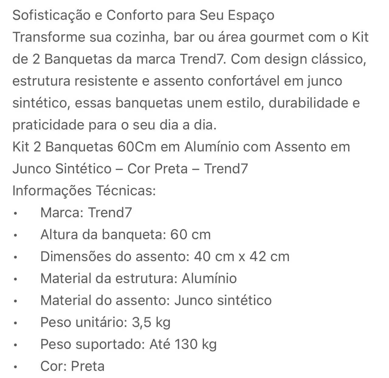 Kit de banquetas  - Foto 3