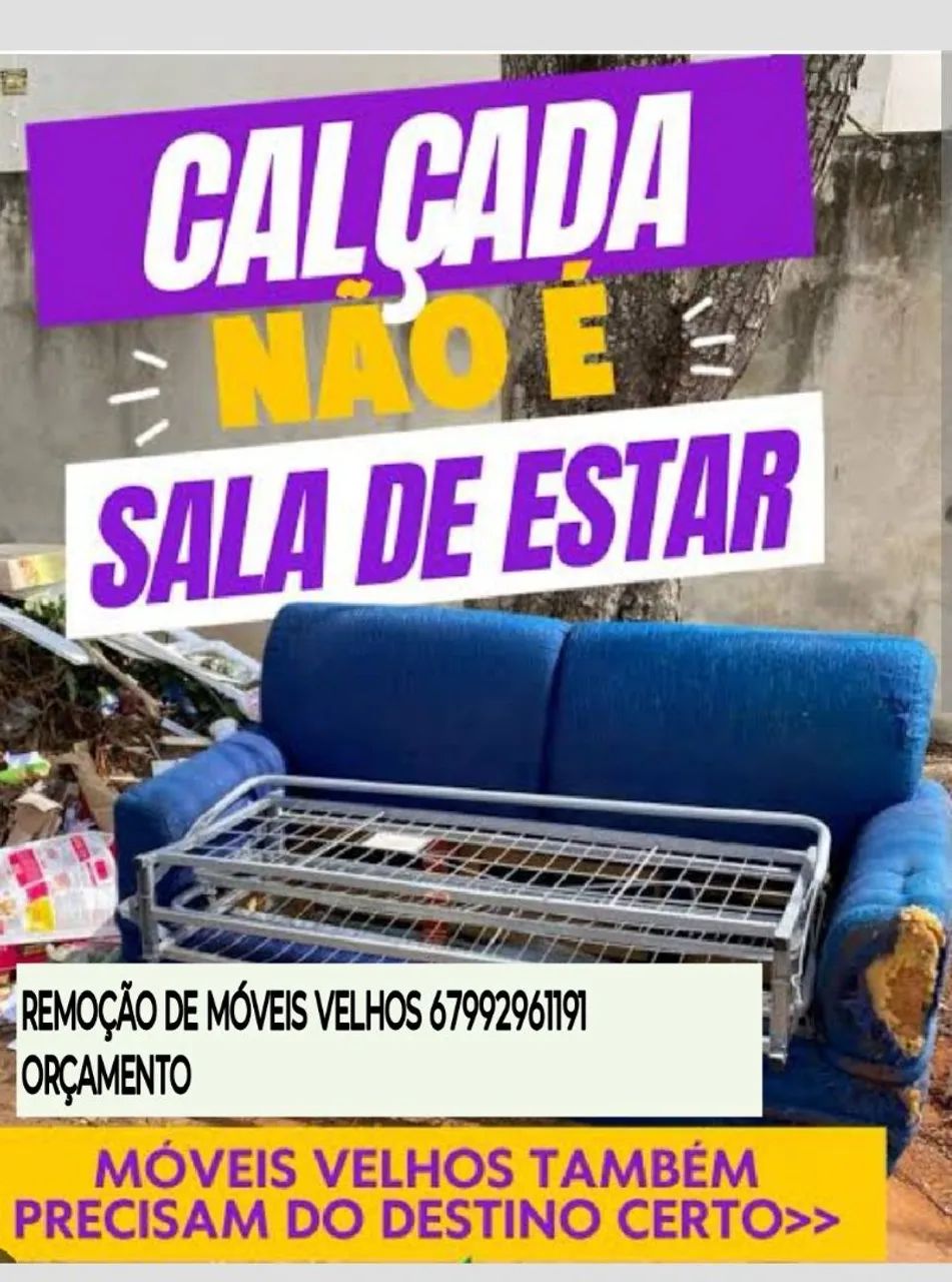 Sofá velho descartes entulho de móveis velhos  - Foto 3