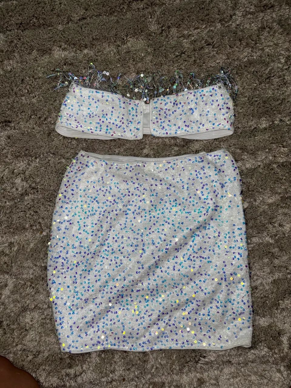 Conjunto Lantejoula Branco  - Foto 2