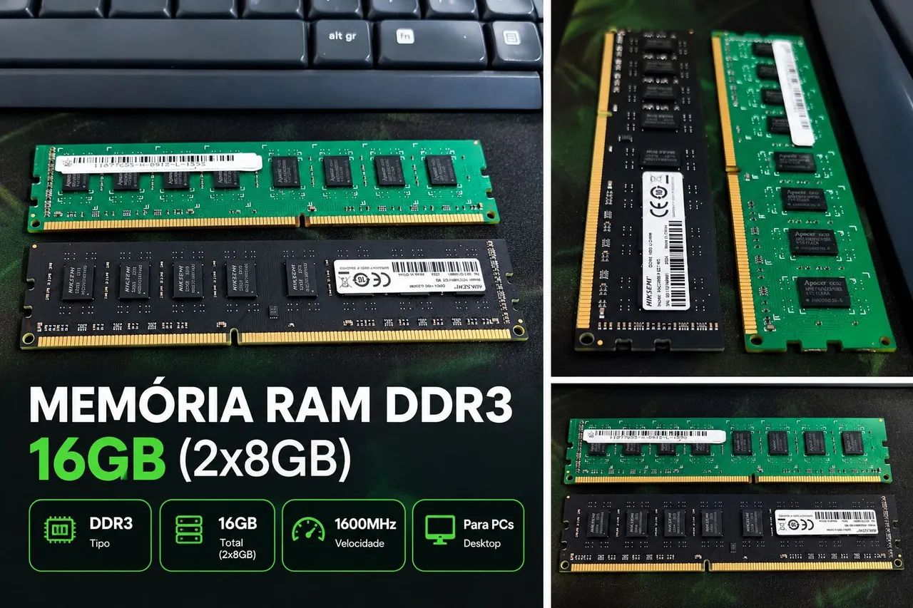 Memória ddr3 16gb 2x8