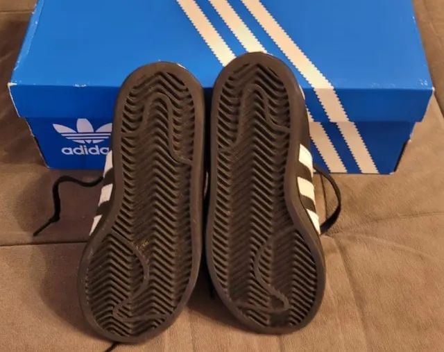 Tênis Infantil Adidas Superstar Preto Original - Tamanho 28 - Foto 5