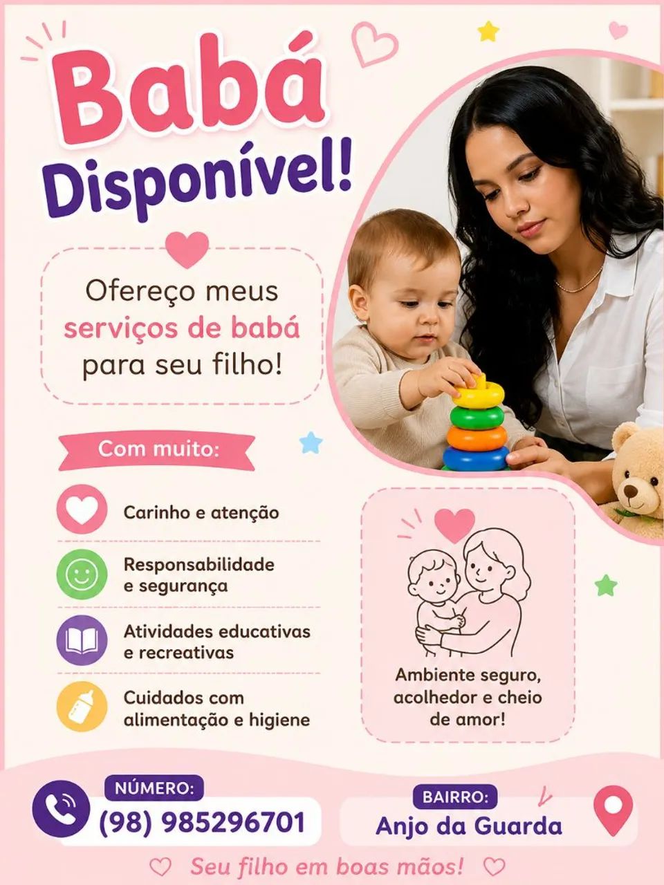 ofereço meus trabalhos de babá 