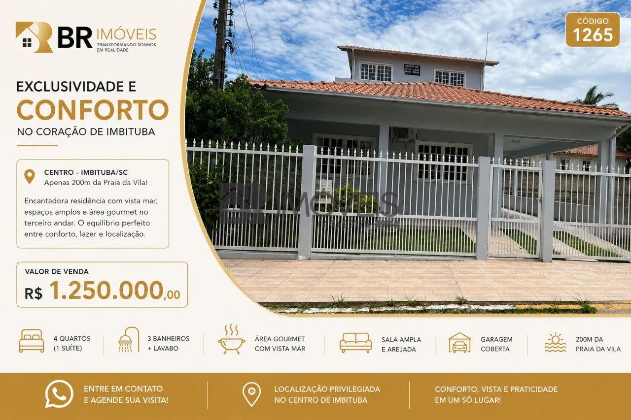 Ótima oportunidade! Grande Imóvel Próximo à Praia