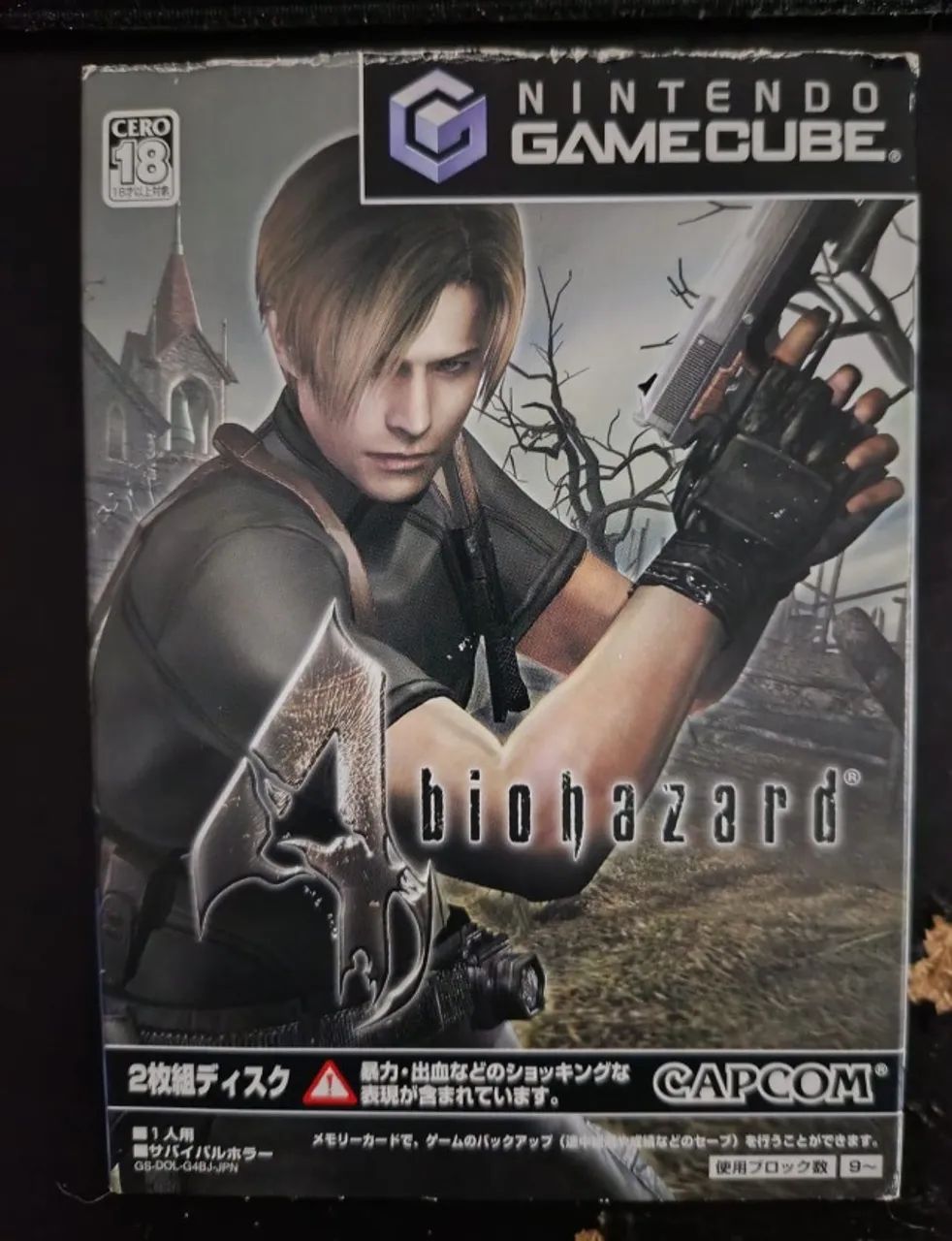 Residente Evil 4 - Original GameCube (Japonês)Completo com Luva