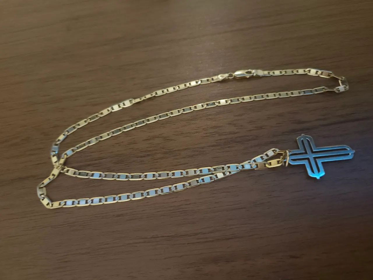 Corrente de ouro piastrini 18k 14.3g  - Foto 3
