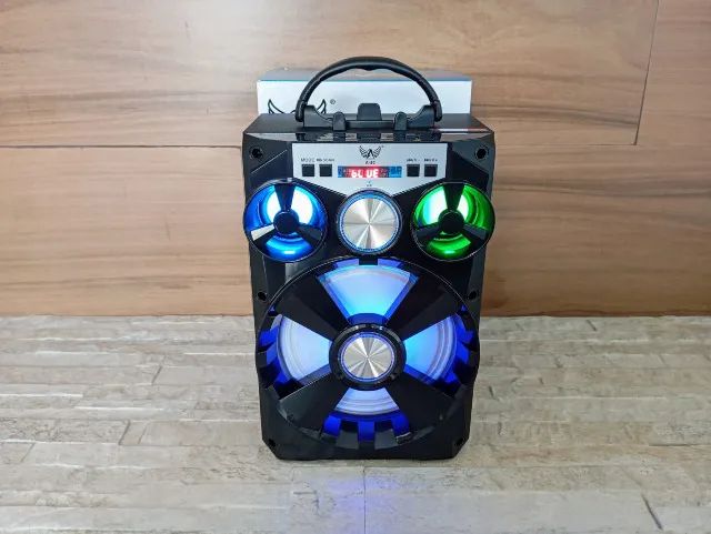 Caixa de Som 15w Bluetooth Muito Forte Recarregável com Led - Foto 5