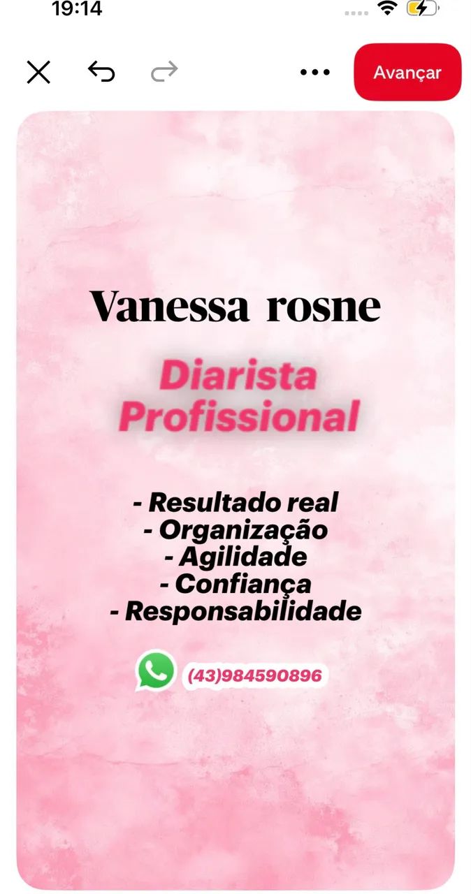 Diarista - Faxineira 