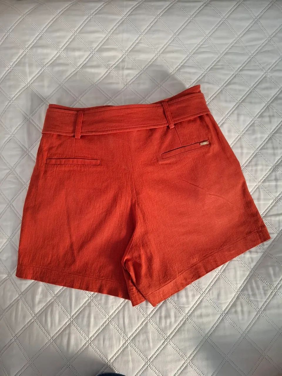 Short em linho tam 38 cor terracota - Foto 2
