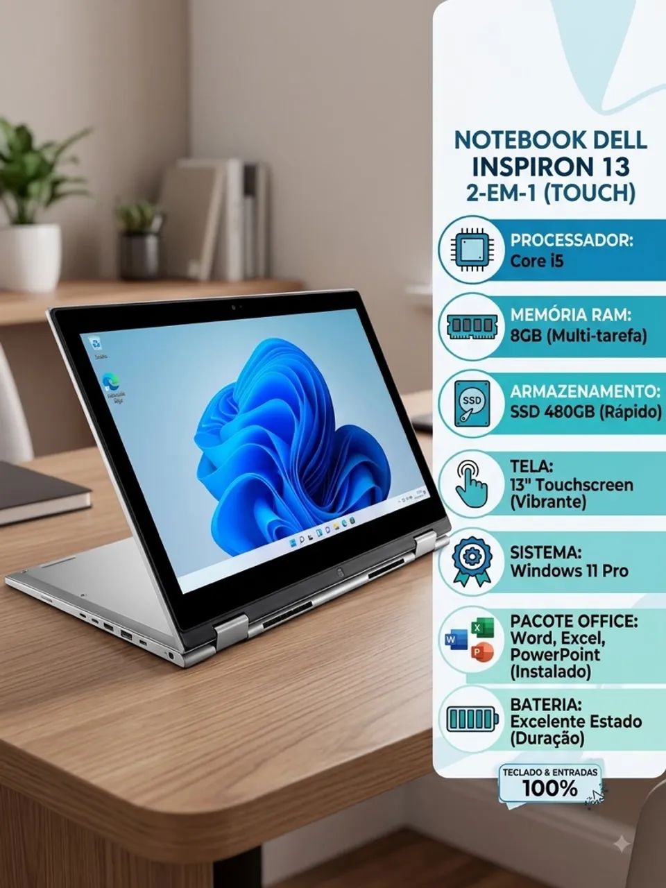 Notebook Dell 2 em 1