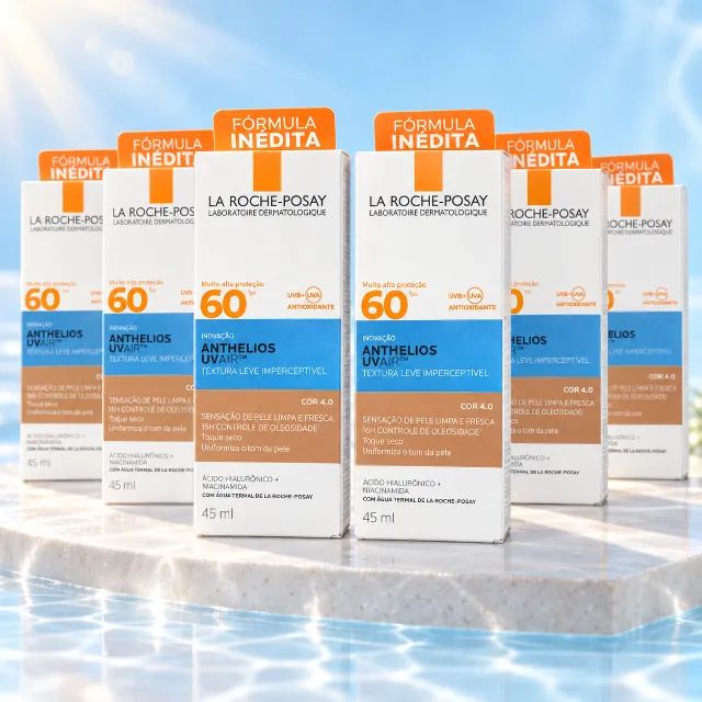 Protetor Solar La Roche-Posay UVAir FPS 60 Cor 4.0 45ml - Foto 3