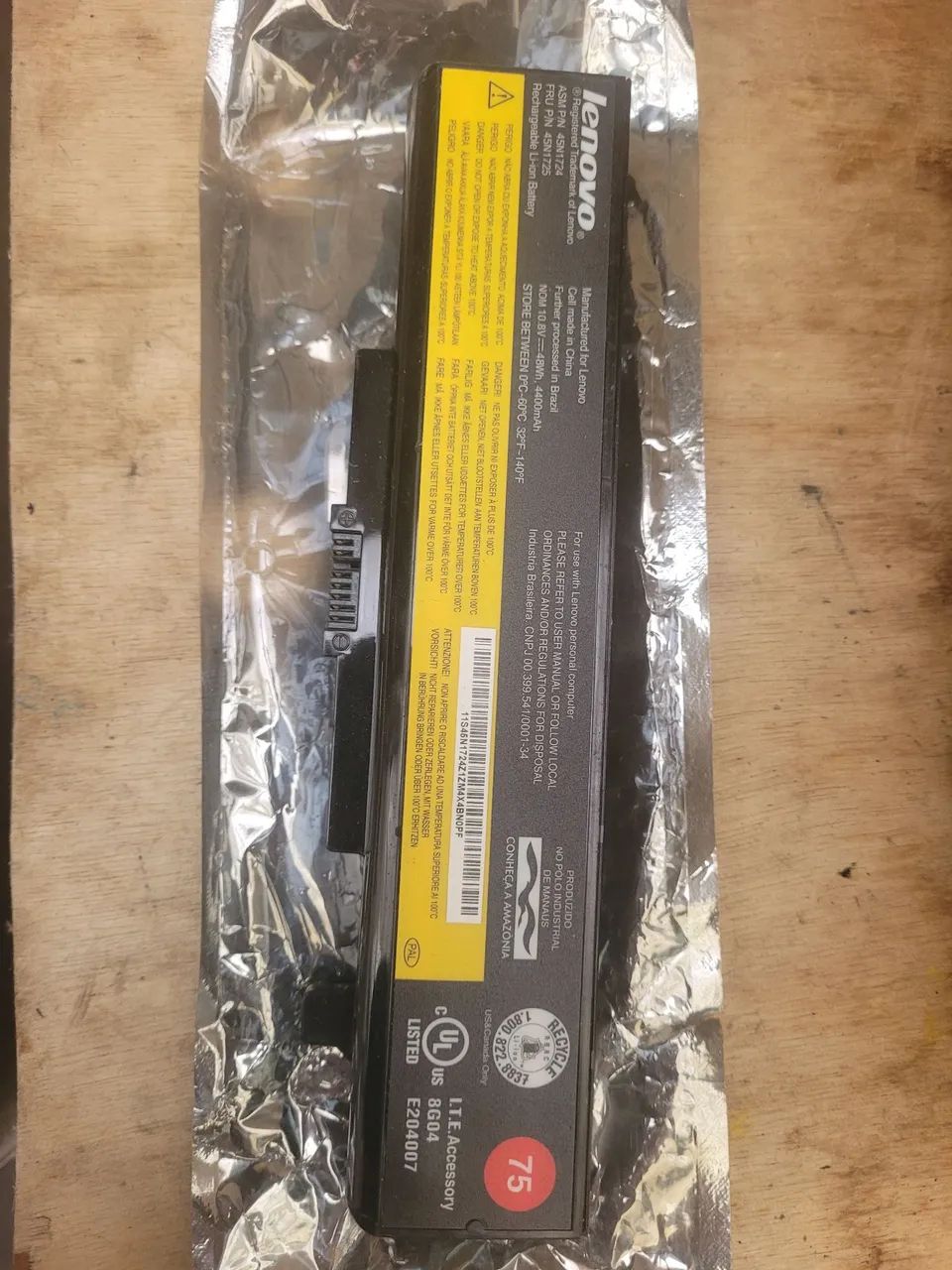 Bateria de notebook Lenovo 10.8v 48wh 45n1724