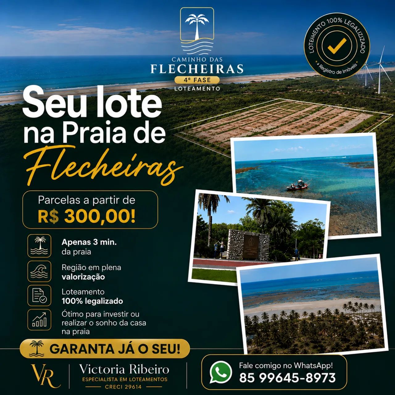 Lotes a venda na Praia de Flecheiras 