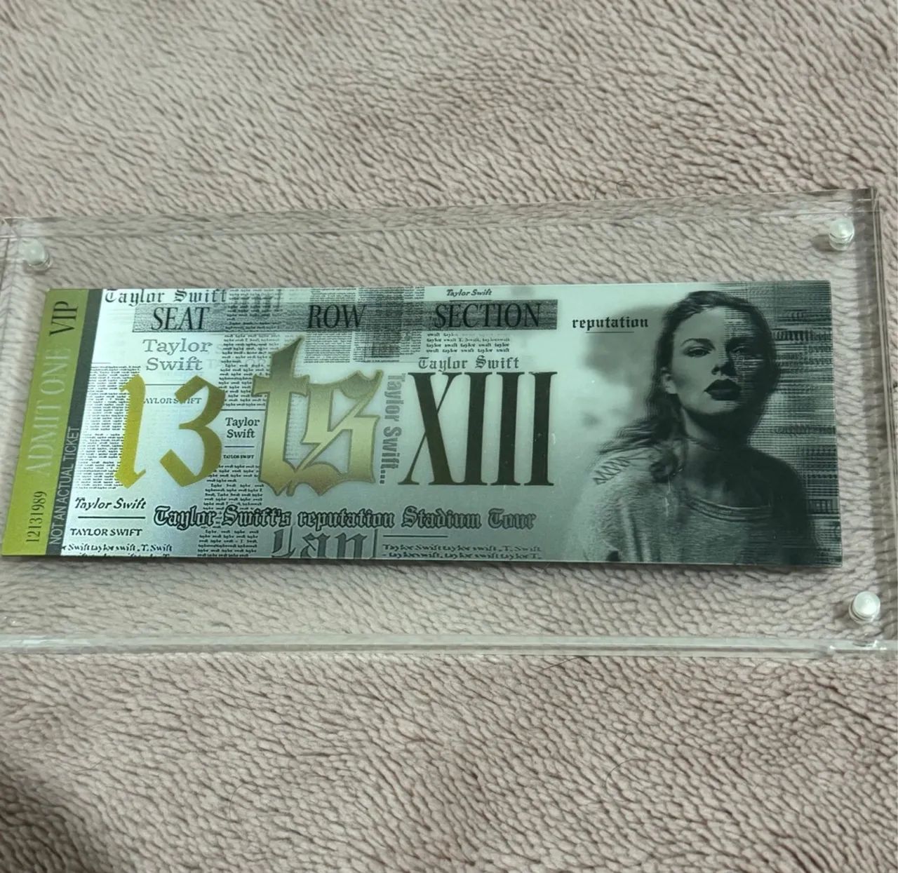 Taylor Swift Reputation Ingresso Simbólico Oficial VIP com Caixa