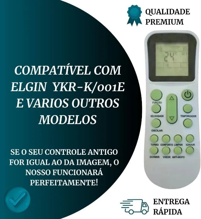 Controle Remoto Ar Condicionado Agratto ICS18QFR4 / Elgin YKR-K/001E - Foto 2