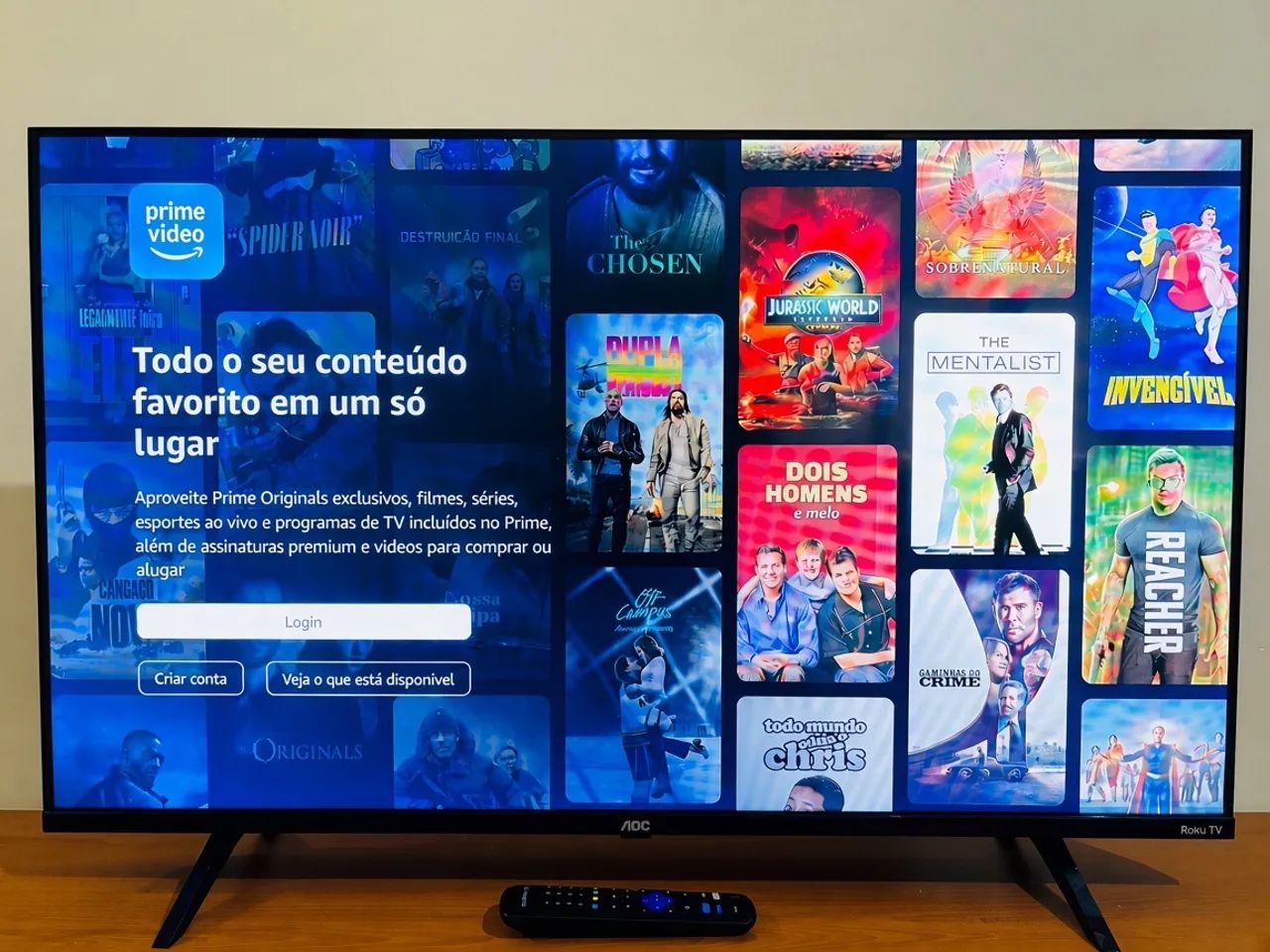 Smart tv Aoc roku 43 polegadas impecável  - Foto 2