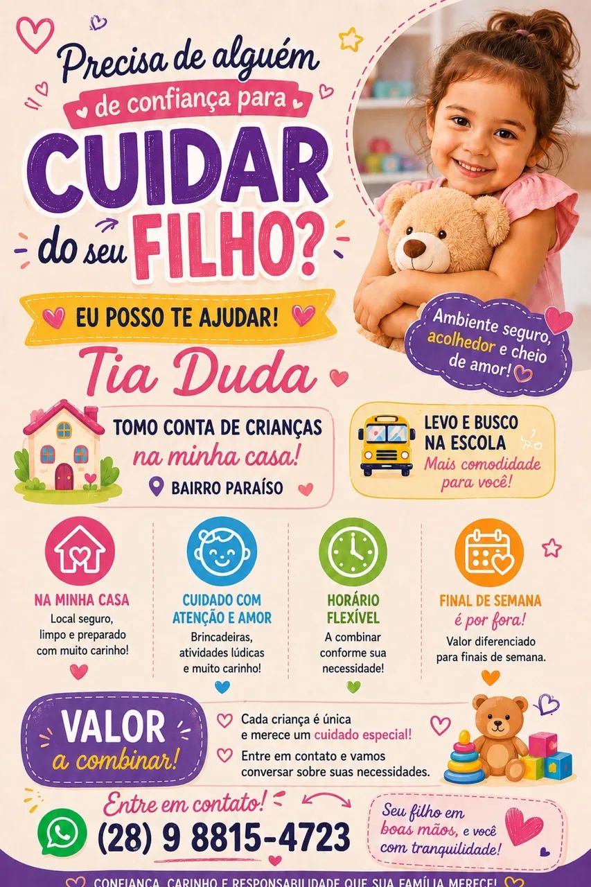 Babá Disponível a sua necessidade 