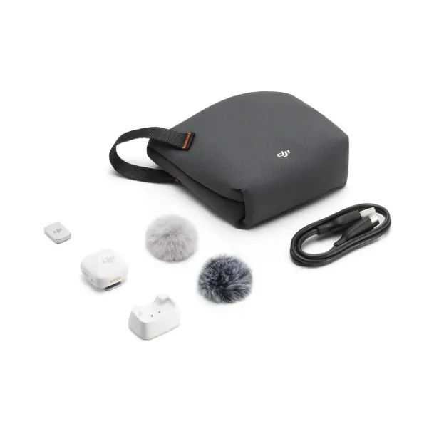 DJI Mic Mini - Kit Completo com Base de Carregamento (NOVO / LACRADO)
