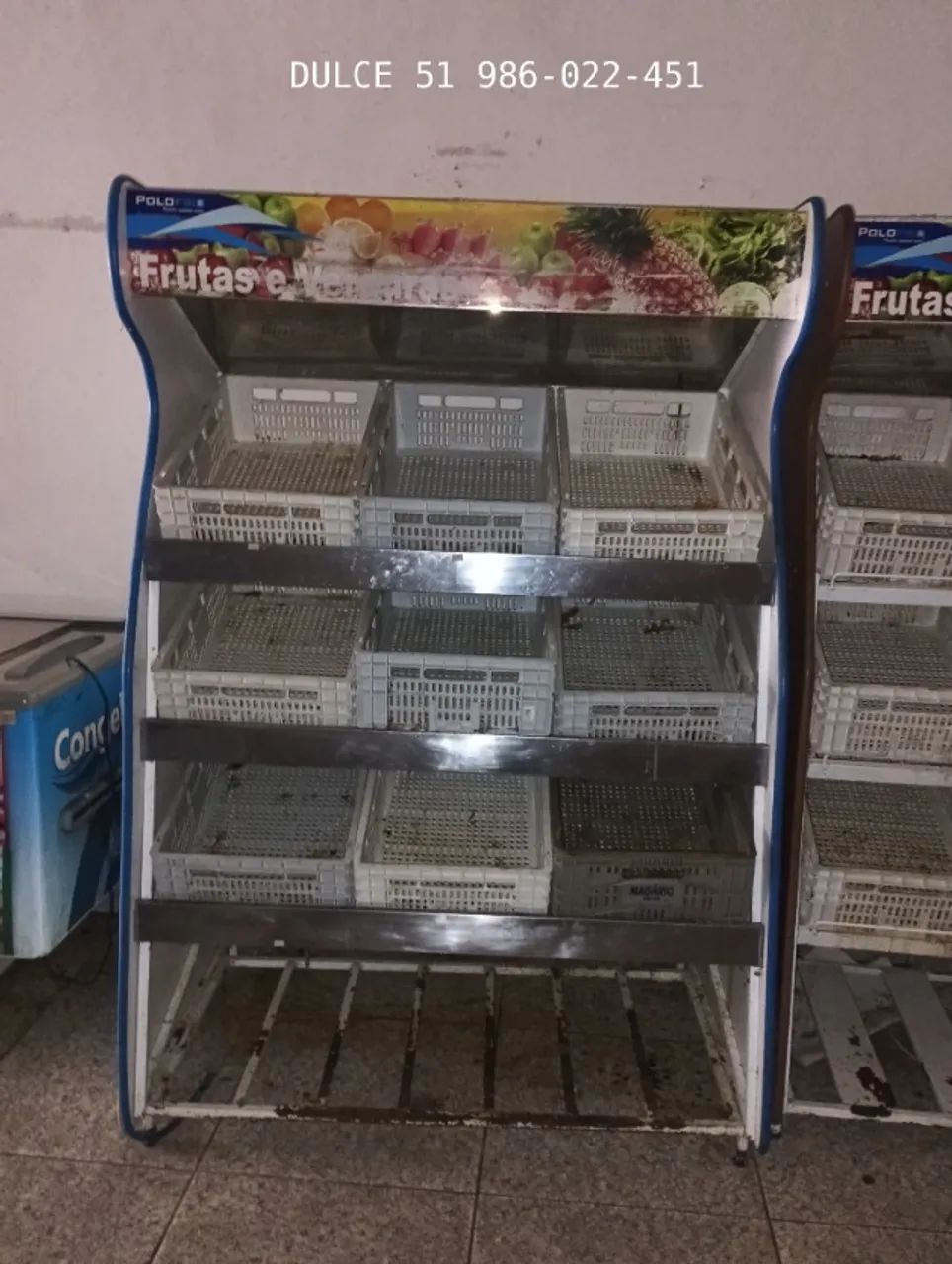 Expositor de chão para hortifruti