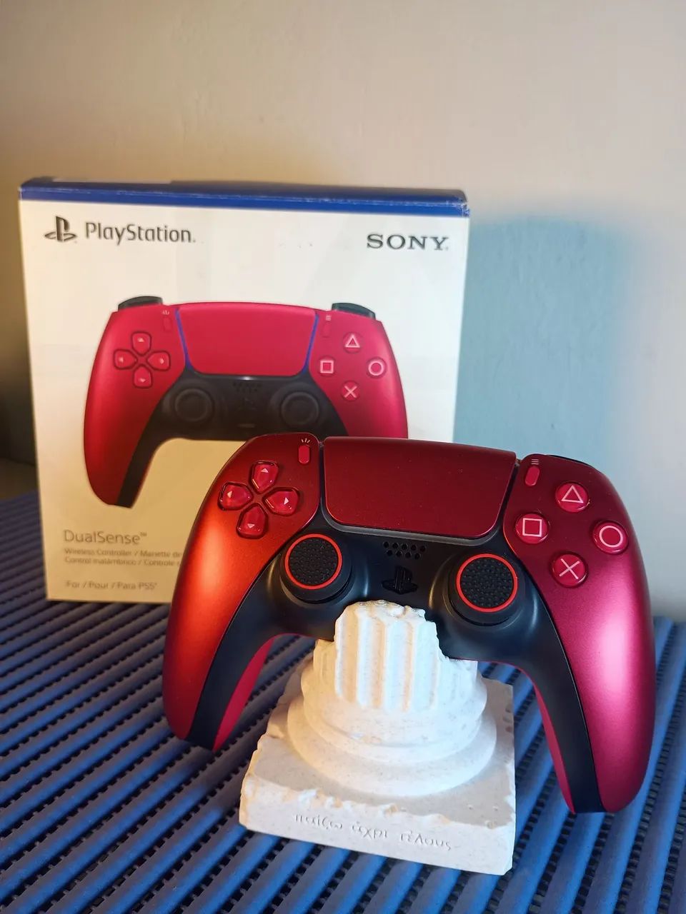 Dualsense Volcanic Red com TMR JS13pro+
