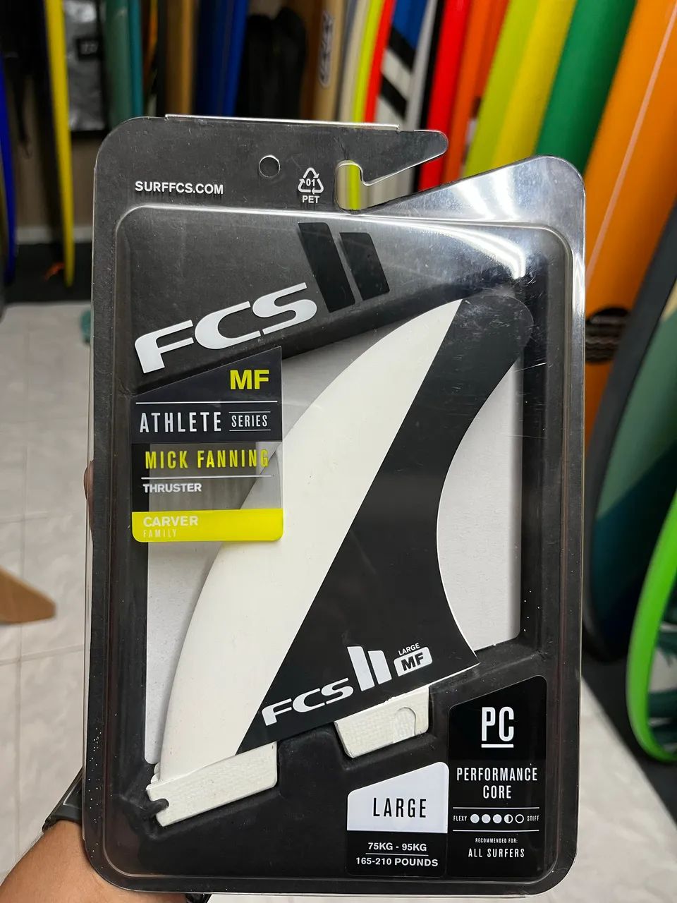 Quilhas FCS II MF PC Tri - Mick Fanning - Large