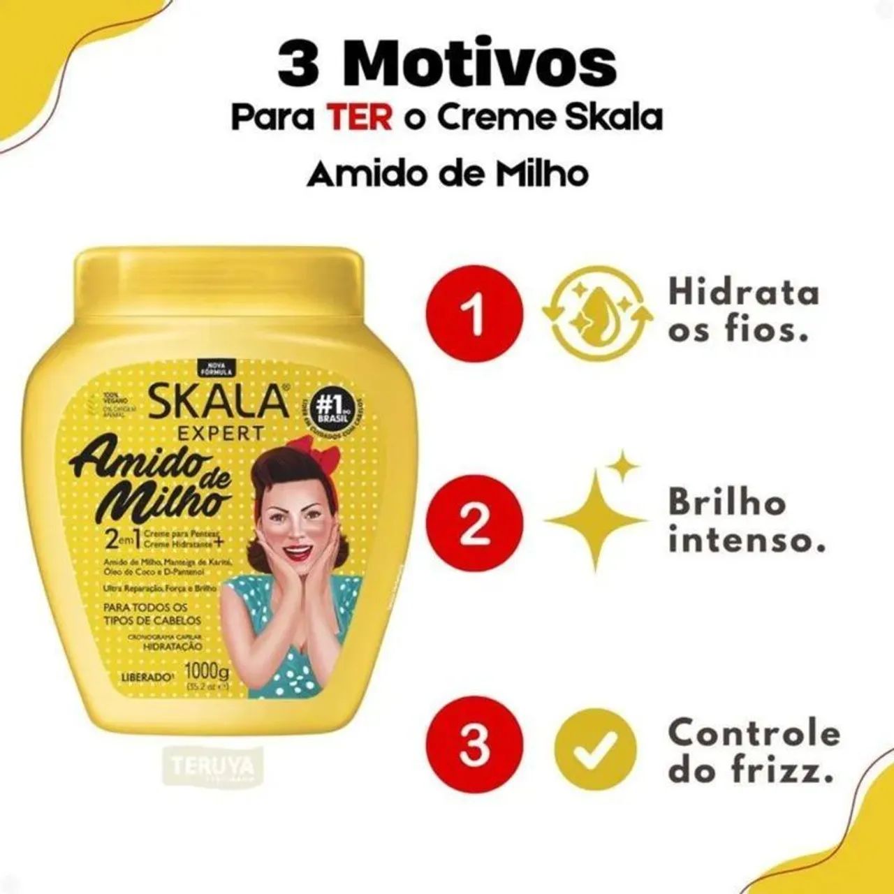 Creme de tratamento expert amido de milho 2 em 1 1kg  - Foto 5