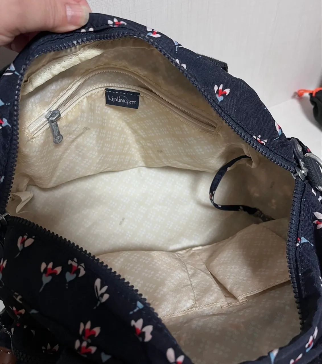 bolsa kipling floral original com macaquinho - Foto 4