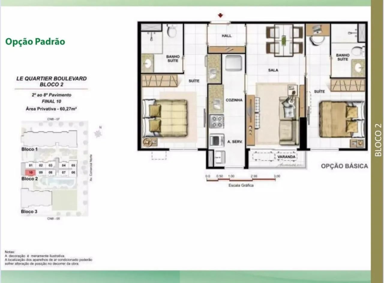 Vendo lindo apartamento CnB 06 - Lê Quartier Boulerd