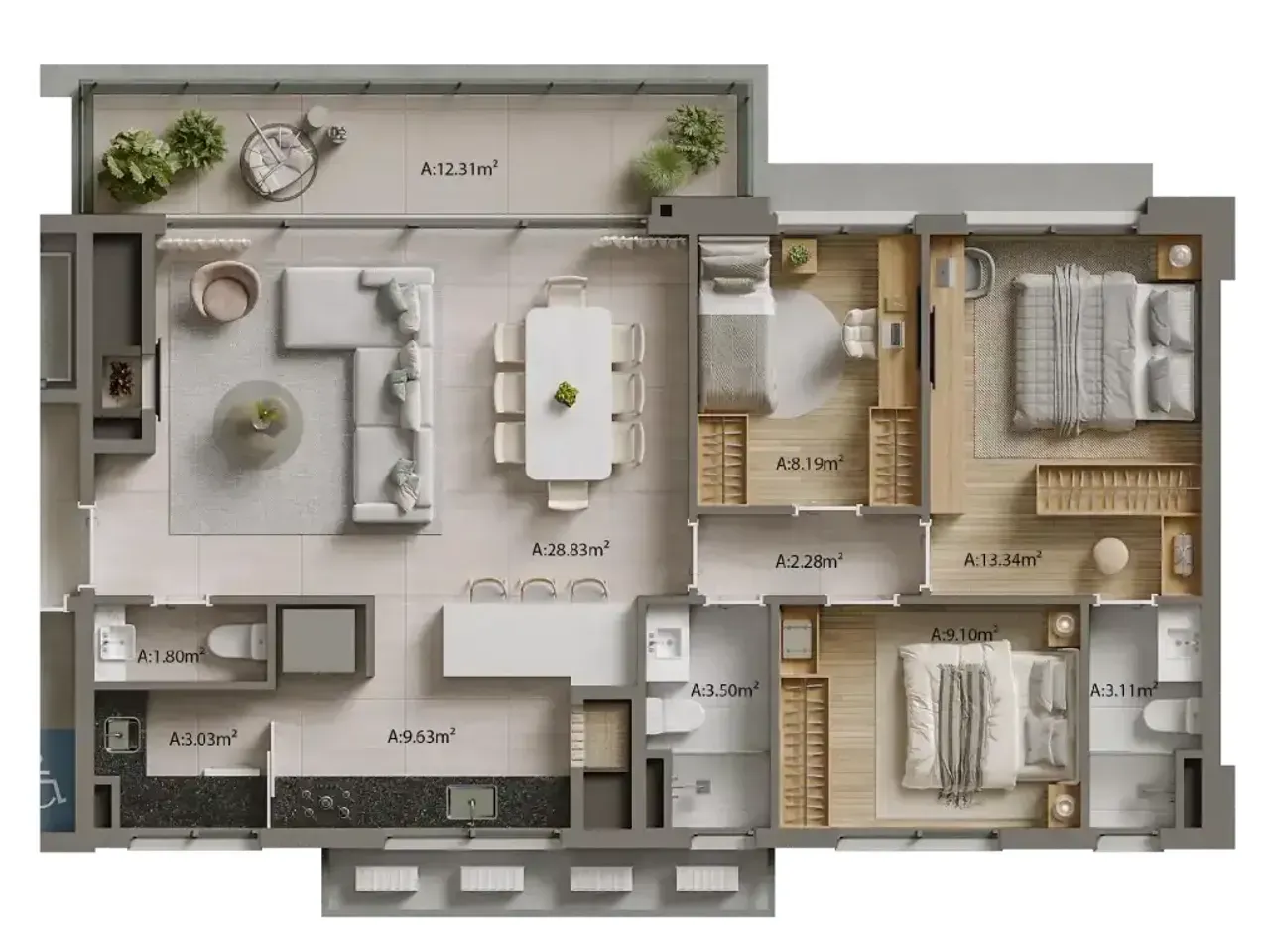 PLANTA 114m²