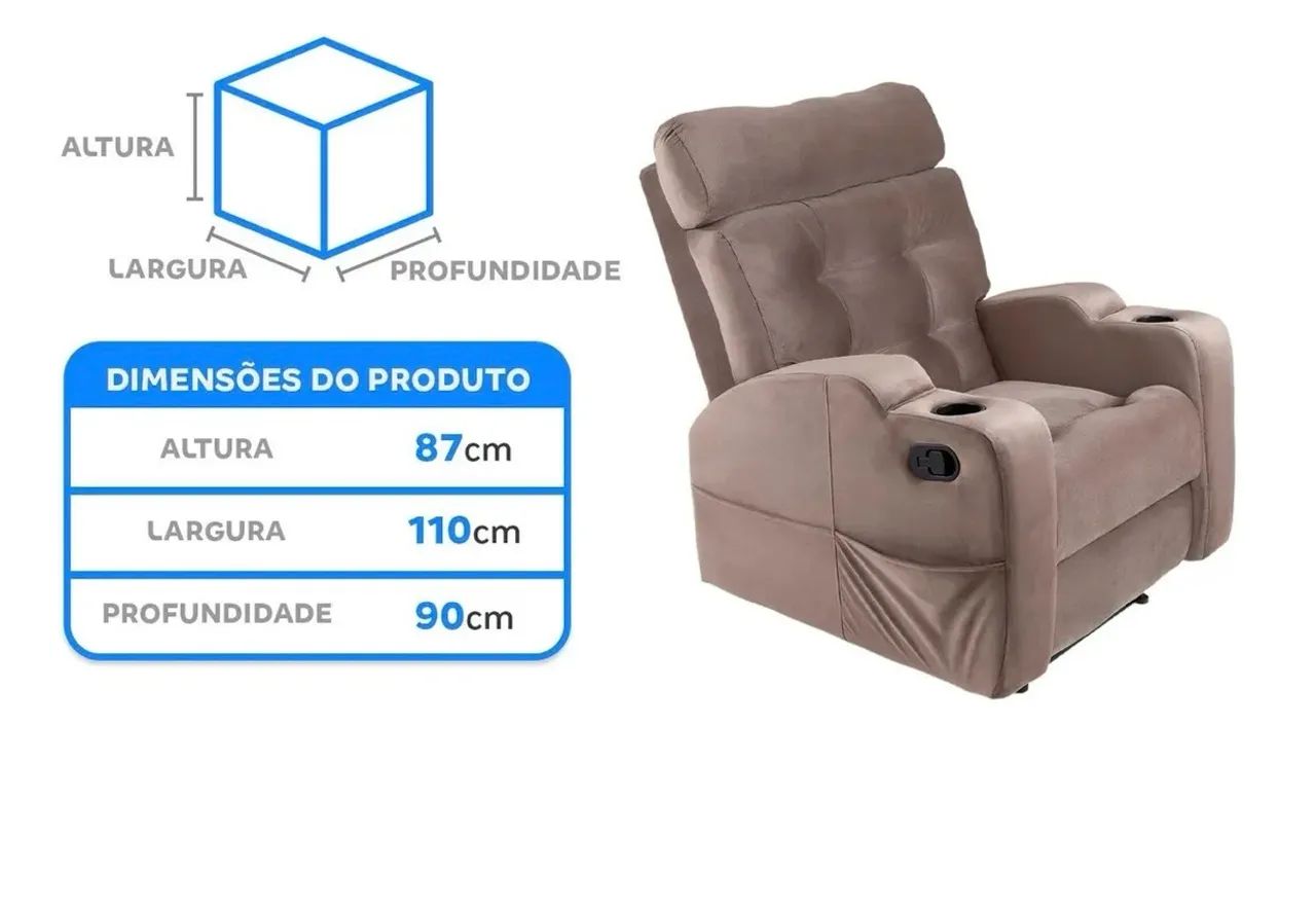 Poltrona reclinável moderna matrix compass  - Foto 4