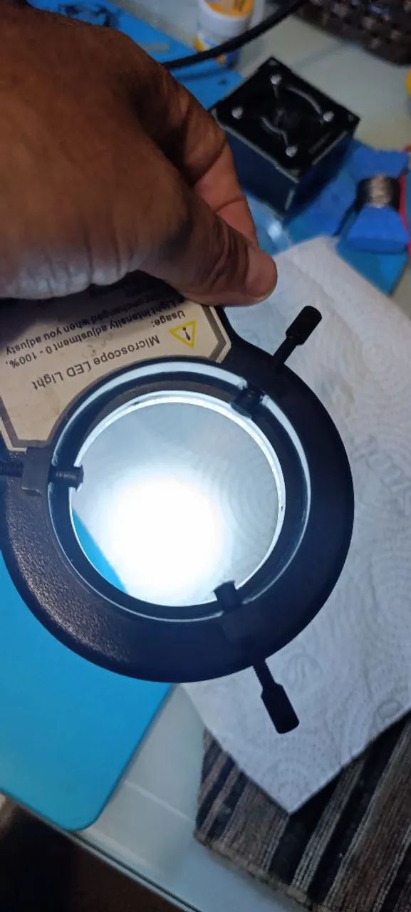 Ringlight anel de led para microscópio ou lentes 220v  muito forte - Foto 4