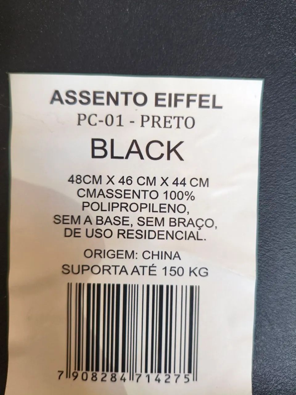 Conjunto 4 cadeiras Eiffel preta - Foto 4