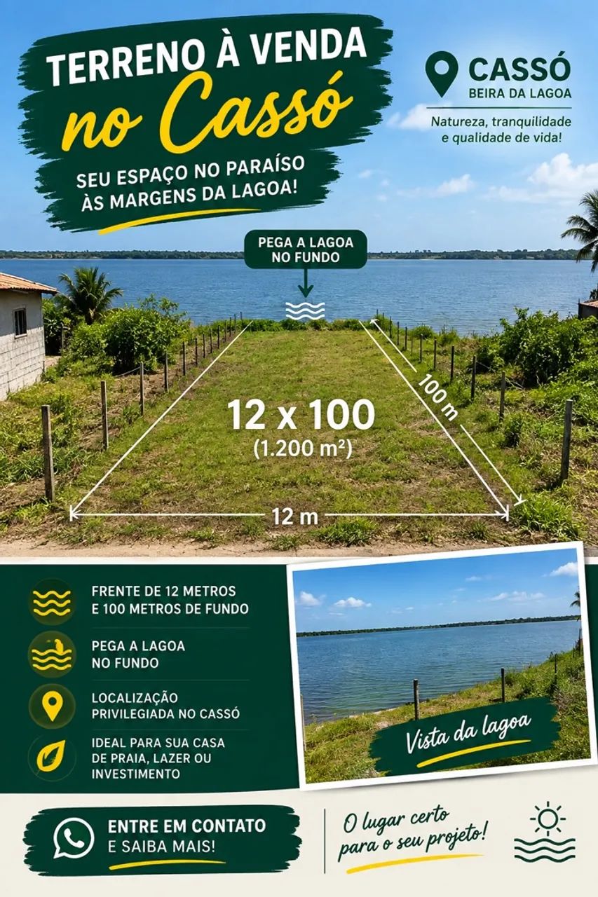 Terreno na lagoa do Cassó 