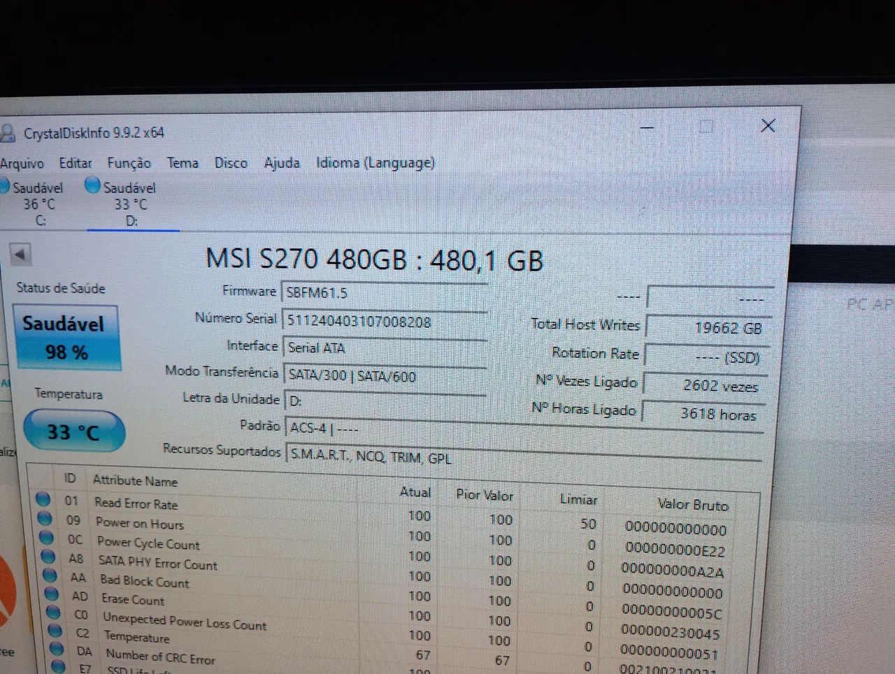 SSD MSI 480GB - Foto 2