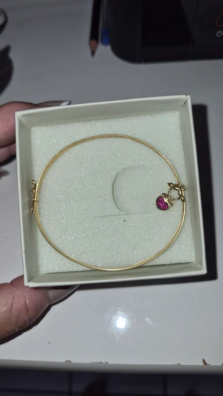 Bracelete e pingente ouro 18k