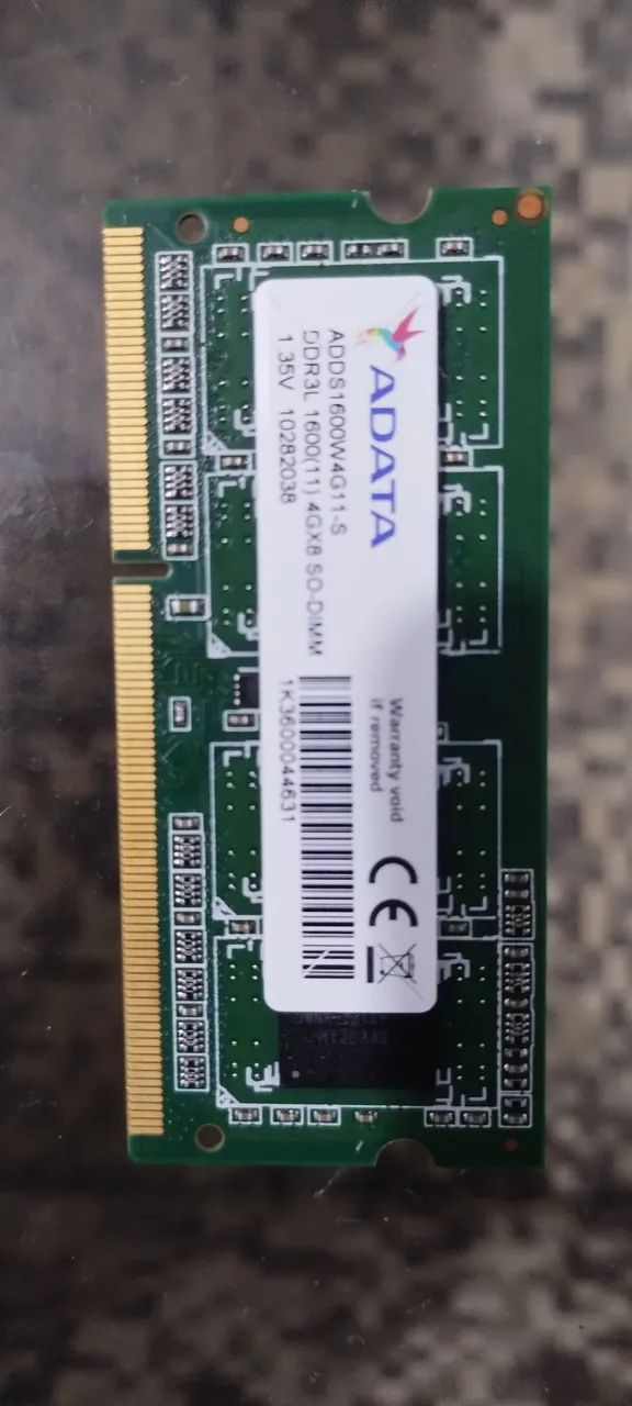 Memória Ram ddr3 4gigas para notebook.