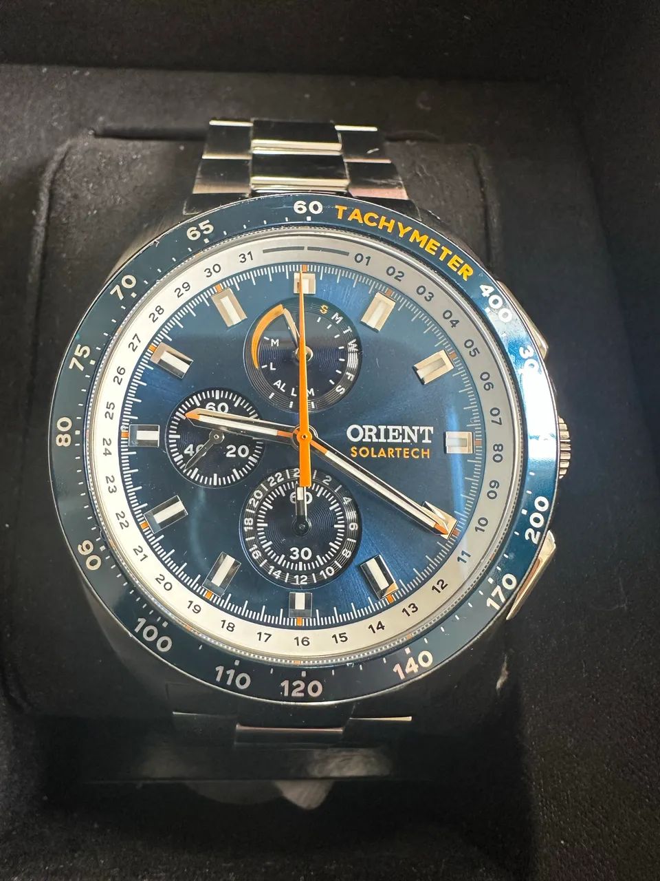 Relógio orient solar calendário perpétuo 