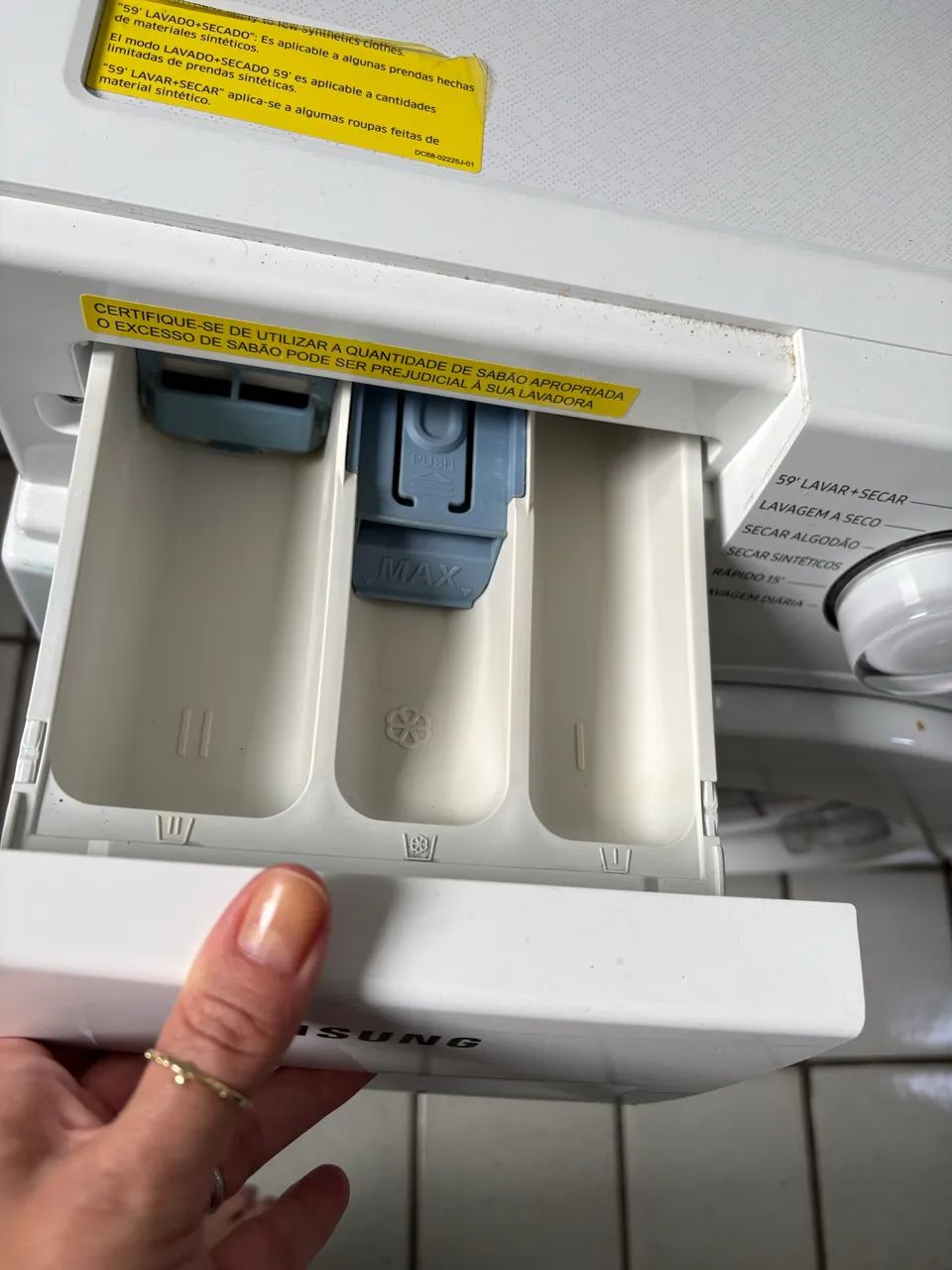 Lava e seca Samsung sem funcionar