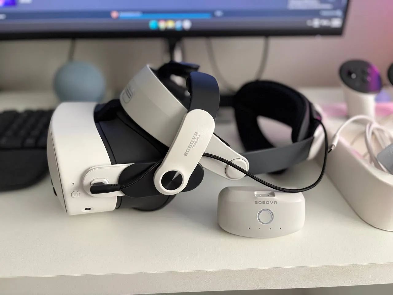 Meta Quest 3s com strap BoboVR M3 Pro - Periféricos e Acessórios