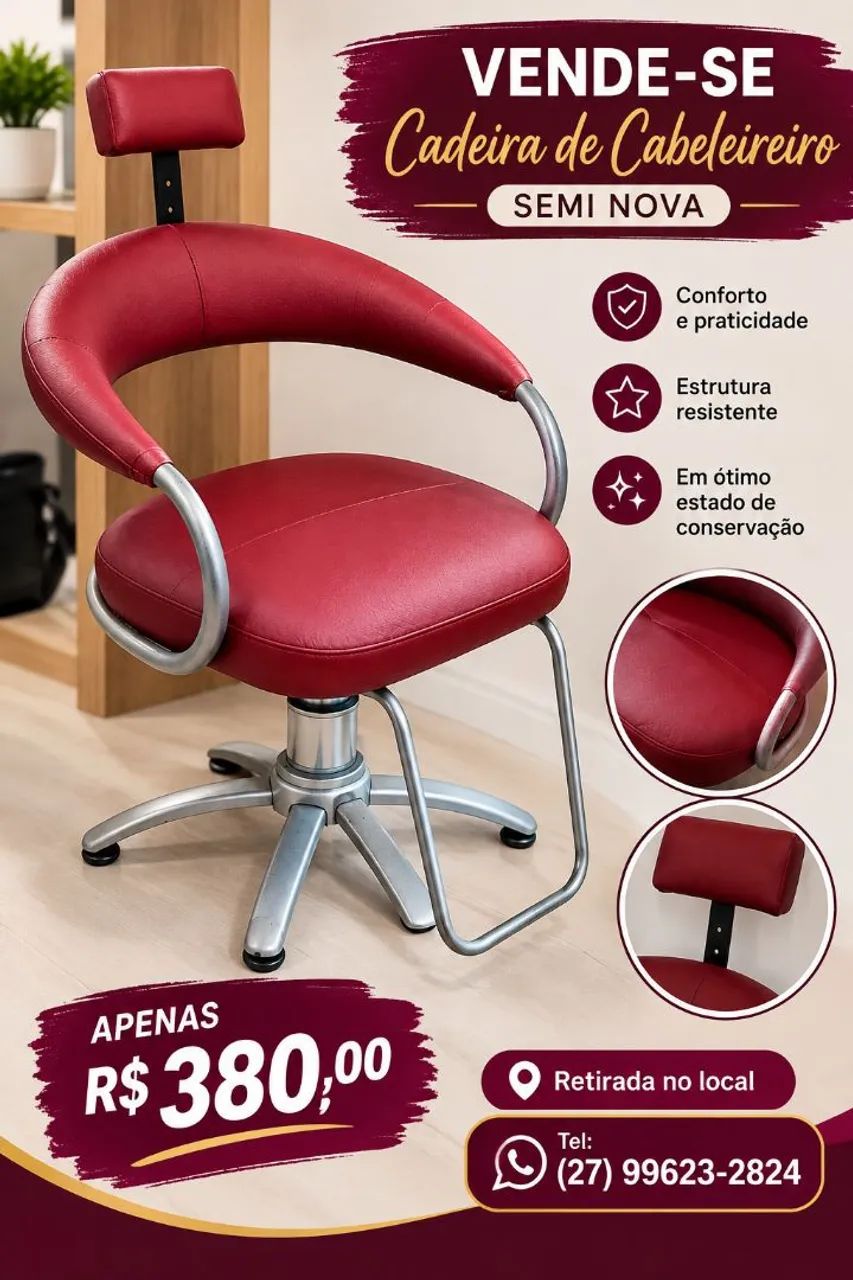 Vende-se cadeira de cabeleireiro  - Foto 4