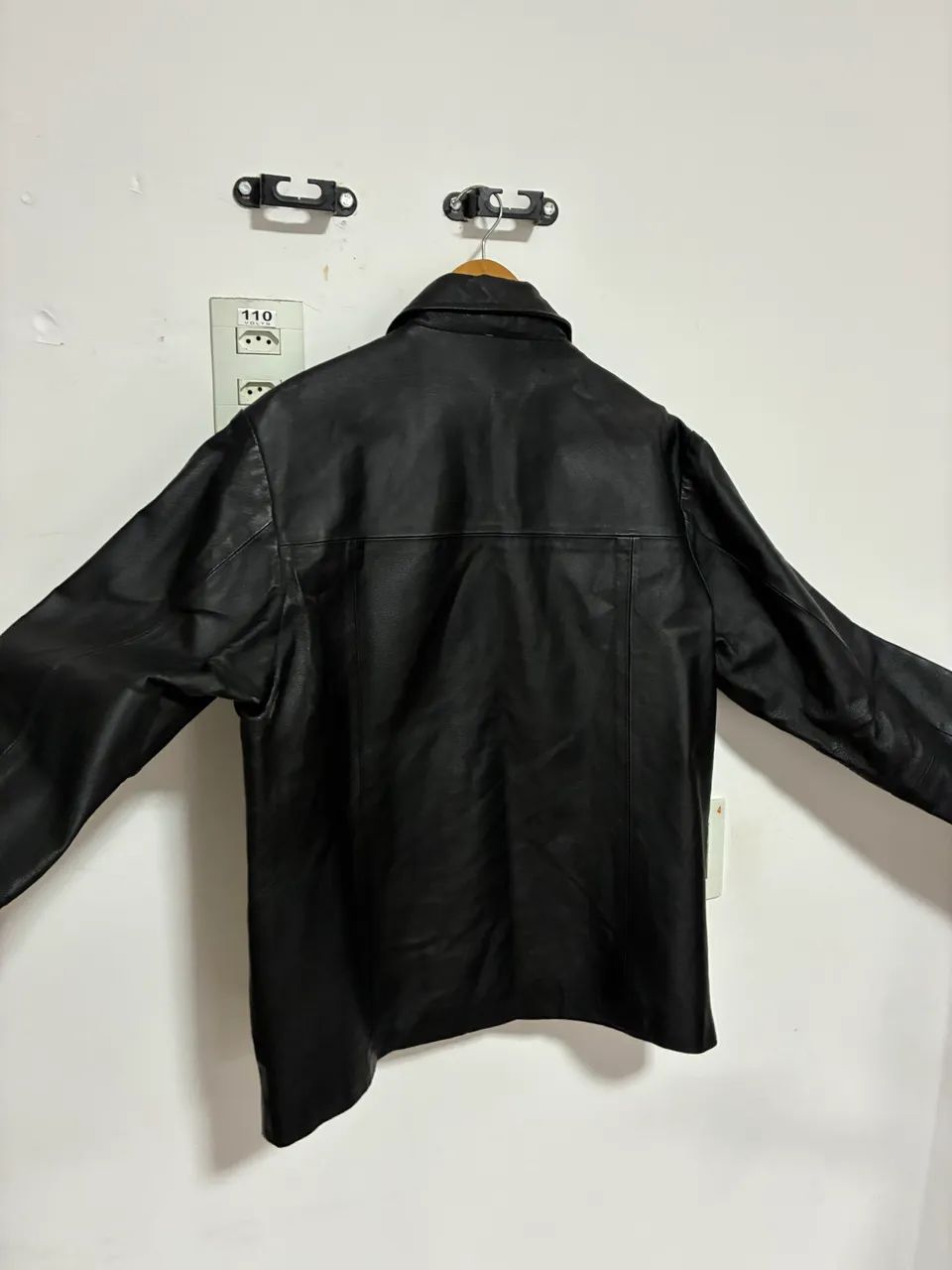 Jaqueta de couro legítimo preto G  - Foto 3
