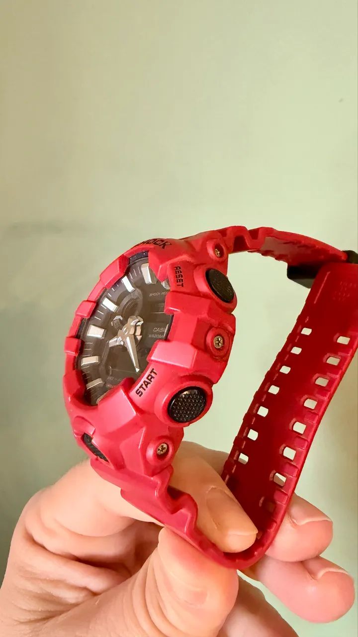 G-Shock GA-700-4A Vermelho - Foto 5