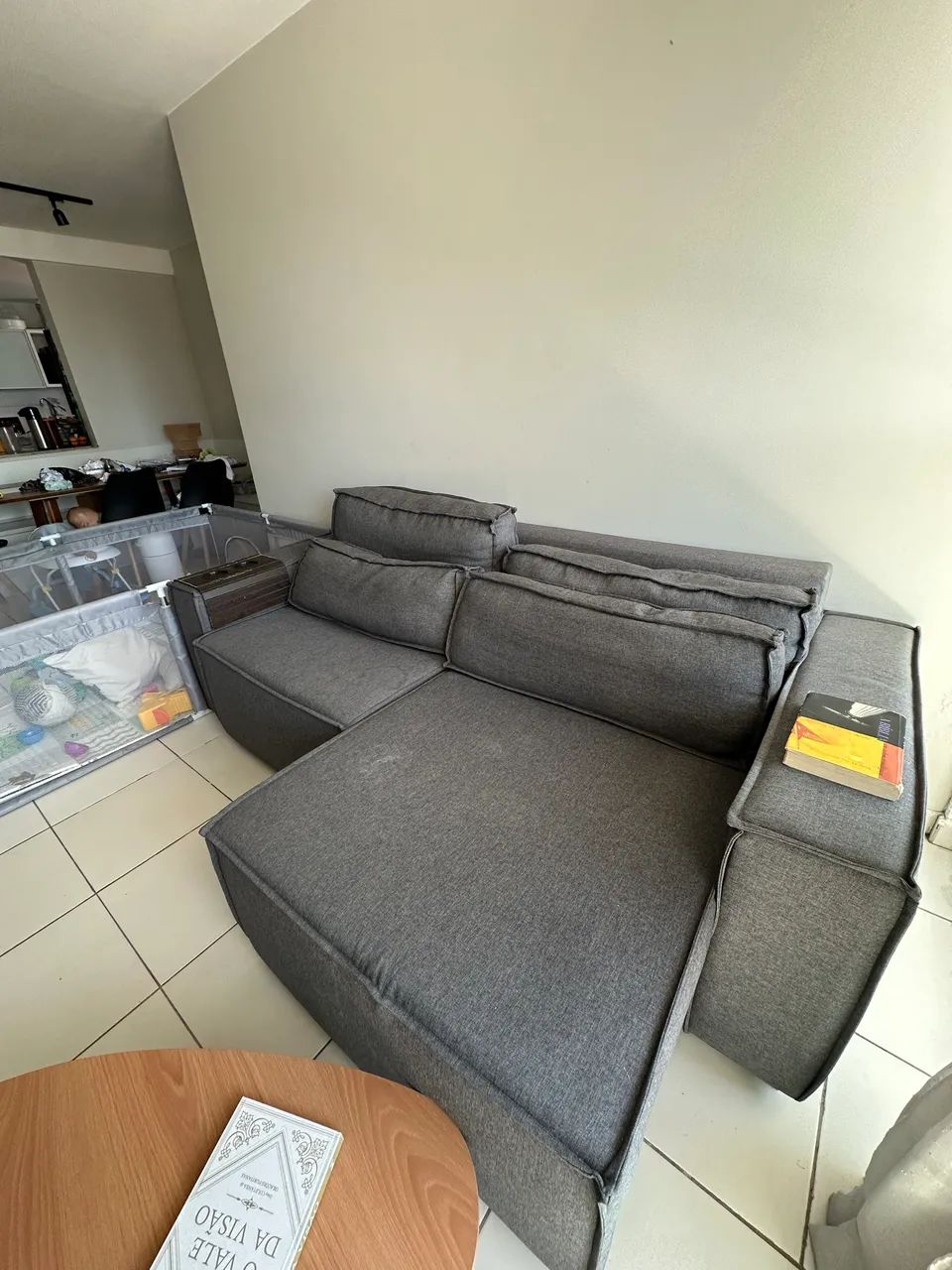 Sofá retrátil de Linho ( 2.20 m x 0.90 ) - Foto 5