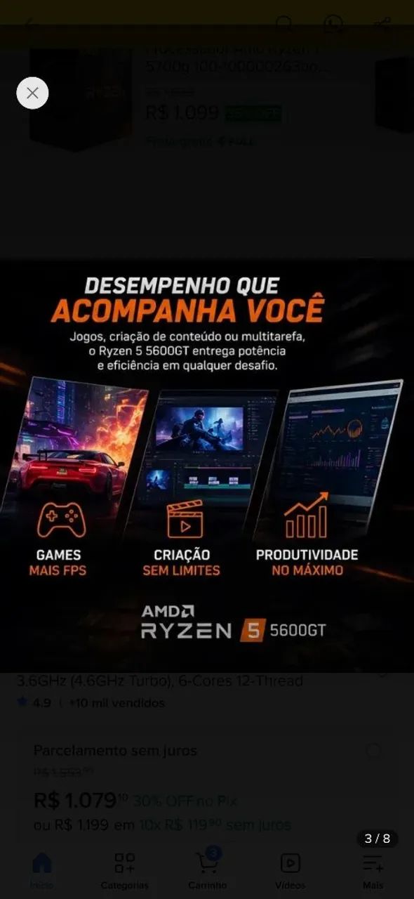 Processador AMD Ryzen 5 5600G - Foto 5