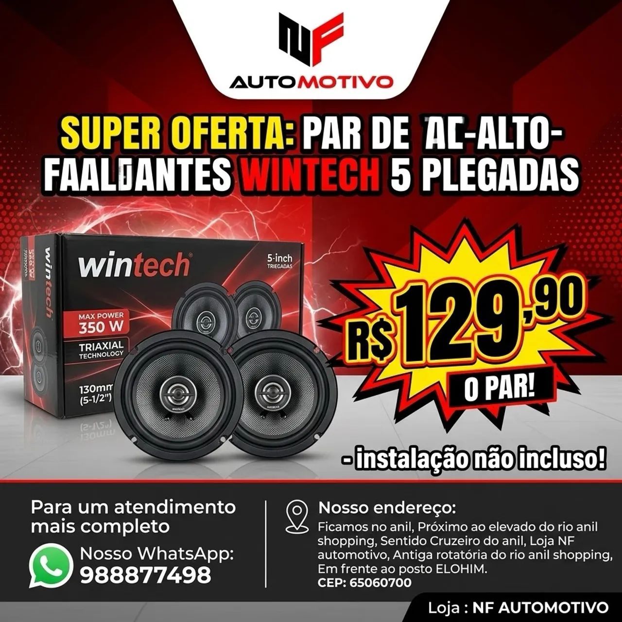 Alto falantes 5 polegadas 